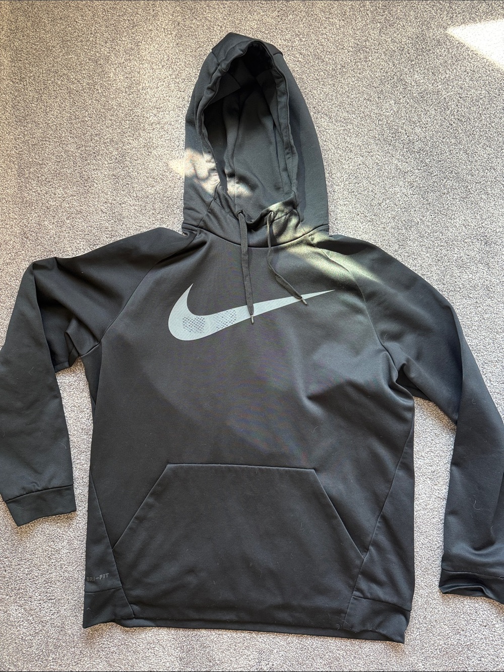 Nike Black Pullover Hoodie with Silver Swoosh
